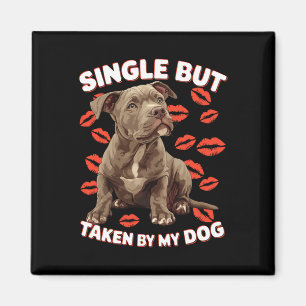 Aimant Célibataire mais pris par mon chien Saint-Valentin