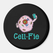 Aimant Cell-Fie Funny Biologie Science Pun enseignant cad (Devant)