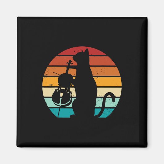 Aimant Cello Chat Mème Offensive Mèmes Drôle Amour Chat (Devant)