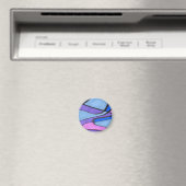 Aimant Cellules abstraites fluides en bleu violet rose (In Situ (Lave-vaisselle))