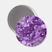 Aimant Cellules d'art fluides en marbre violet (Recto/Verso)