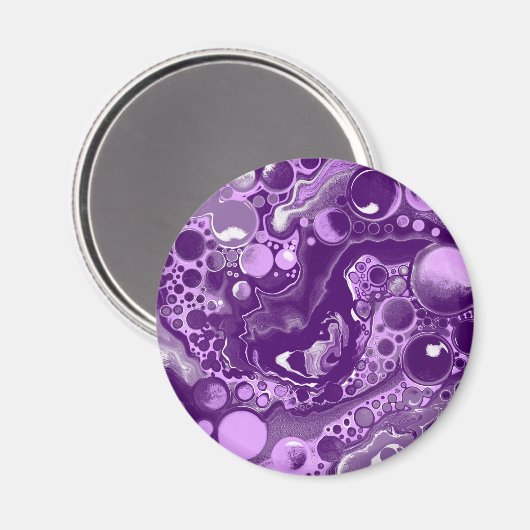 Aimant Cellules d'art fluides en marbre violet (Recto/Verso)