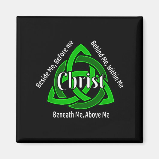 Aimant Celtic Trinity Kno Prière chrétienne de Saint-Patr (Devant)