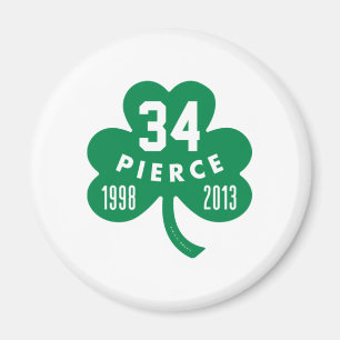Aimant Celtics - Pierce 34 Retraité Numéro Clover (Vert)