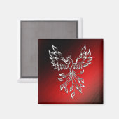 Aimant Cendres noires rouges et Phénix (Recto/Verso)