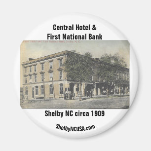 Aimant Central Hotel & First National Bank vers 1909