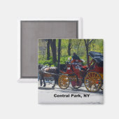 Aimant Central Park, Horse et Carriage (Recto/Verso)