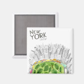 Aimant Central Park & New York City Collage (Recto/Verso)
