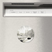 Aimant Central Park Winter - Neige sur Bow Bridge (In Situ (Lave-vaisselle))