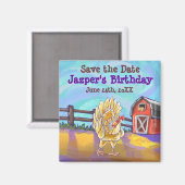 Aimant Centre de fête au poulet (Recto/Verso)