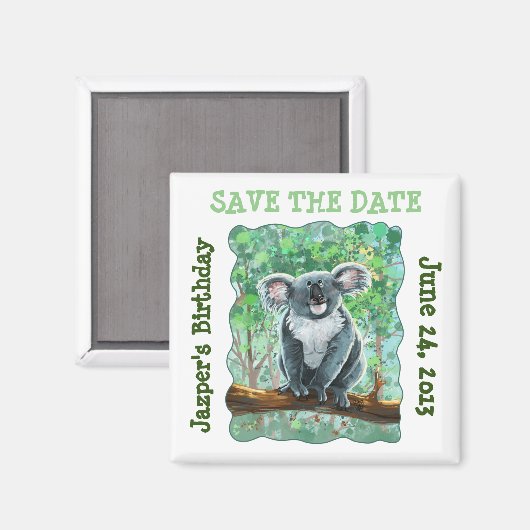 Aimant Centre de fête Koala (Recto/Verso)