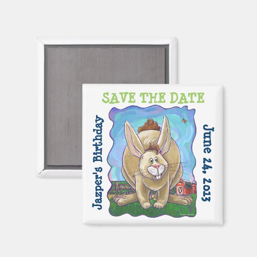 Aimant Centre de la fête du lapin (Recto/Verso)