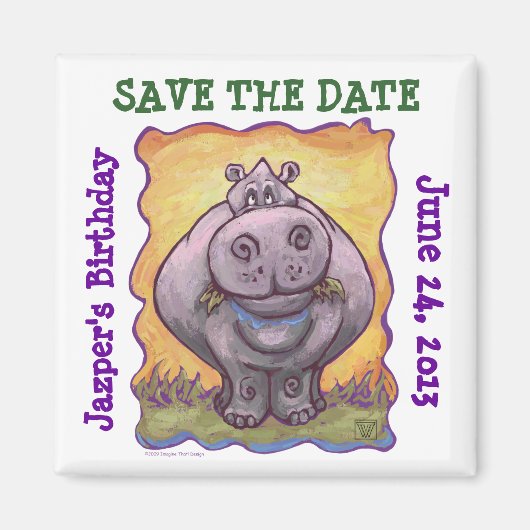 Aimant Centre du parti Hippopotame (Devant)