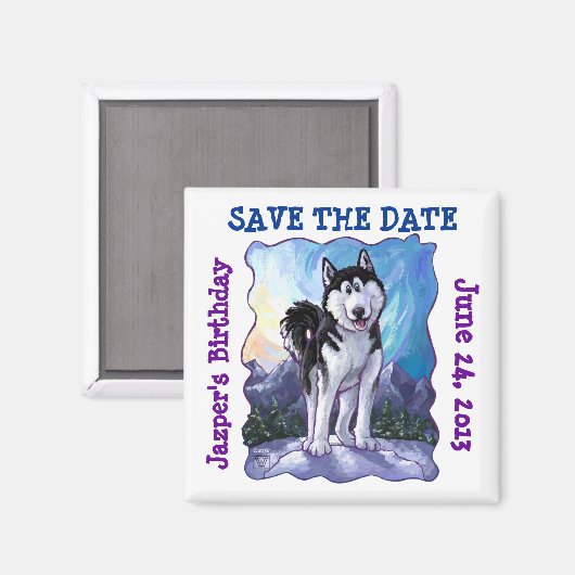 Aimant Centre du parti Husky (Recto/Verso)