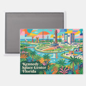Aimant Centre spatial Kennedy Floride (Recto/Verso)
