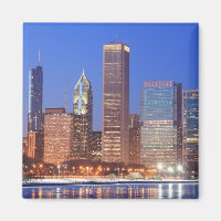 Centre-ville de Chicago avec gratte-ciel, y compri