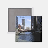 Aimant Centre-ville de Chicago par River (Recto/Verso)