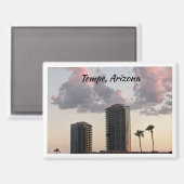 aimant - centre-ville de Tempe, Arizona au coucher (Recto/Verso)