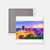 Aimant Centre-ville Lynchburg Virginia Skyline (Recto/Verso)