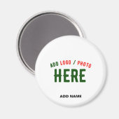 AIMANT CERCLE BLANC MODERNE ET PERSONNALISABLE (Recto/Verso)