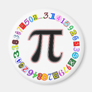Aimant Cercle coloré et d'amusement de pi calculé