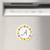 Aimant Cercle d'agrumes Monogramme rond d'aimant (In Situ (Lave-vaisselle))