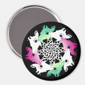 Aimant cercle d'aimant girafes (Recto/Verso)