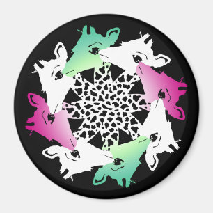 Aimant cercle d'aimant girafes