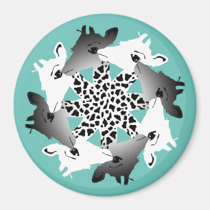 Aimant cercle d'aimant girafes