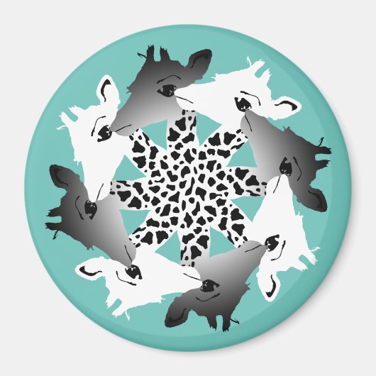 Aimant cercle d'aimant girafes (Devant)