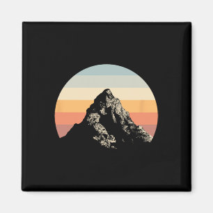 Aimant Cercle de coucher de soleil de montagne Arc-en-cie