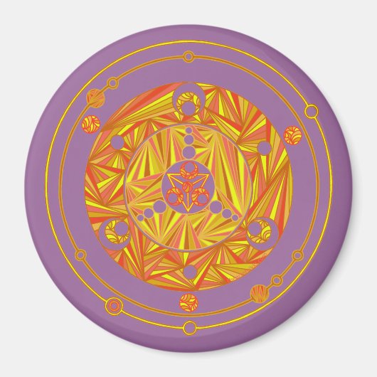 Aimant Cercle de coupe Cool Z jaune or (Devant)