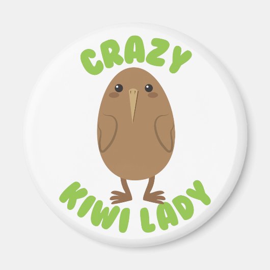 Aimant cercle de dame de kiwi (Devant)