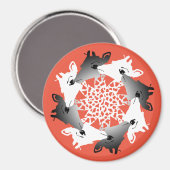 Aimant cercle de girafes (Recto/Verso)