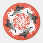 Aimant cercle de girafes (Devant)