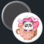 Aimant Cercle de musique Panda Love de Valentine<br><div class="desc">Valentine's Love Panda Mug Gift Circle Magnet Classic Collection.</div>