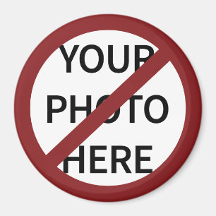 Aimant Cercle d'interdiction rouge personnalisable Aucun 