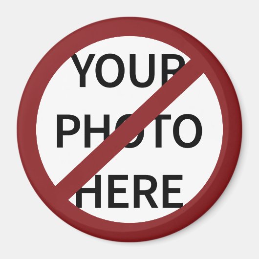 Aimant Cercle d'interdiction rouge personnalisable Aucun  (Devant)