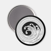 Aimant Cercle d'onde en forme de tourbillon (Recto/Verso)