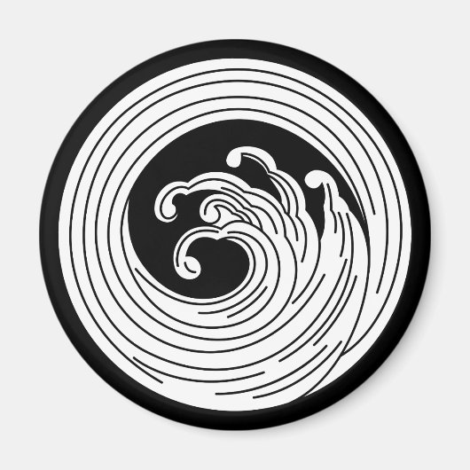 Aimant Cercle d'onde en forme de tourbillon (Devant)