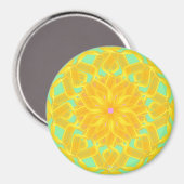 Aimant Cercle d'or par fleur électrique (Recto/Verso)