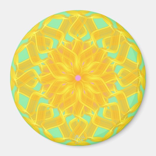 Aimant Cercle d'or par fleur électrique (Devant)