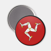 Aimant Cercle Drapeau De Qualité Isle Of Man (Recto/Verso)