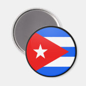 Aimant Cercle du drapeau de qualité cubaine (Recto/Verso)