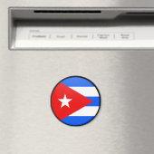 Aimant Cercle du drapeau de qualité cubaine (In Situ (Lave-vaisselle))