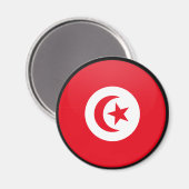 Aimant Cercle du drapeau de qualité tunisienne (Recto/Verso)