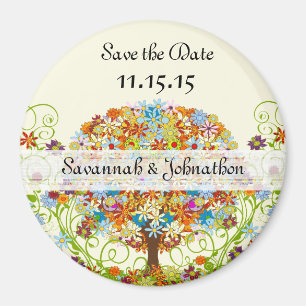 Aimant Cercle forestier enchanté de l'arbre Mariage d'amo