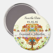 Aimant Cercle forestier enchanté de l'arbre Mariage d'amo (Recto/Verso)