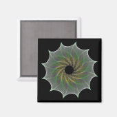 Aimant cercle fractal d'attraction chaotique (Recto/Verso)
