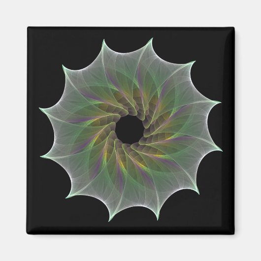 Aimant cercle fractal d'attraction chaotique (Devant)